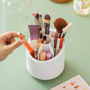 Sazgar Brush Container Makeup Brush Holder Dust-proof Rotating Plastic Lipstick Eyebrow Pencil Vanity Supplies