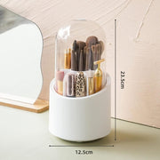 Sazgar Brush Container Makeup Brush Holder Dust-proof Rotating Plastic Lipstick Eyebrow Pencil Vanity Supplies