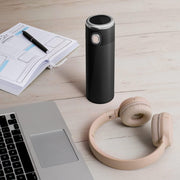 Coffee Mug with Engraving 300 ml - Stainless Steel Drinking Bottle - Leak-Proof - with LED Temperature Display