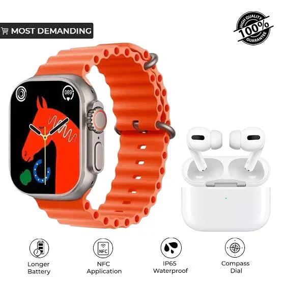 S20 Ultra Max With Free Airpords & 7 Straps With Wireless Charger “10 IN 1”