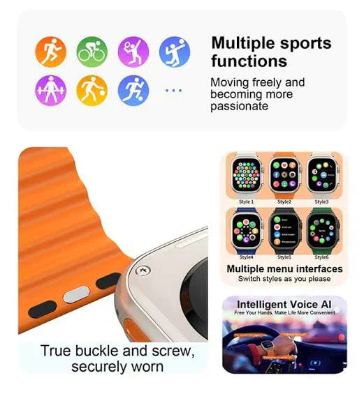 S20 Ultra Max With Free Airpords & 7 Straps With Wireless Charger “10 IN 1”