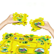 Electric Rail Car Puzzle Set