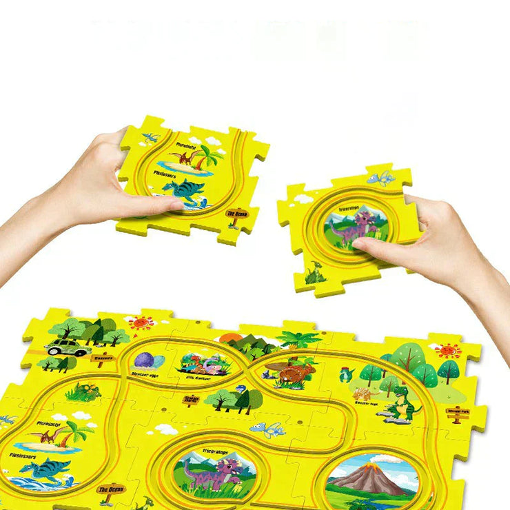 Electric Rail Car Puzzle Set
