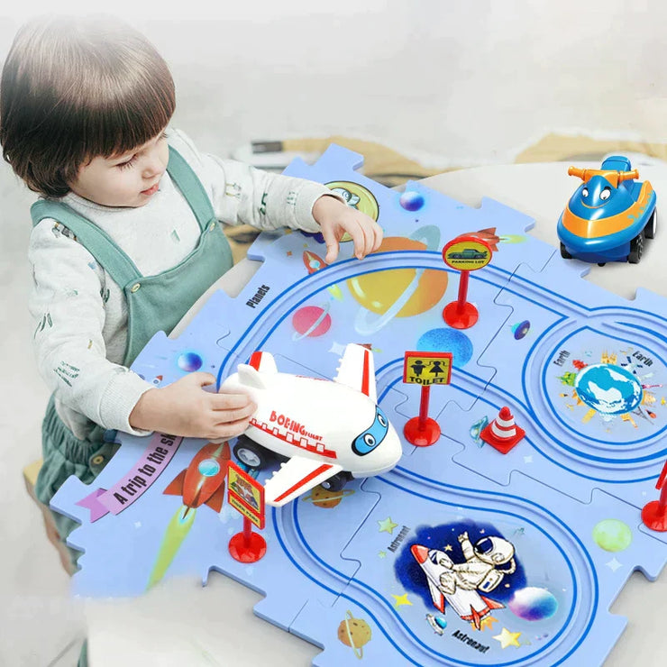 Electric Rail Car Puzzle Set
