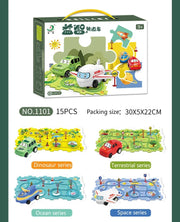 Electric Rail Car Puzzle Set