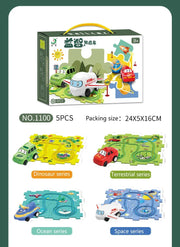 Electric Rail Car Puzzle Set