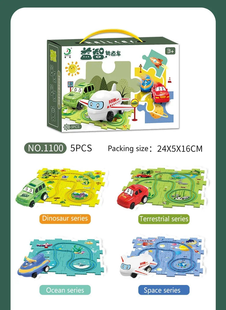 Electric Rail Car Puzzle Set