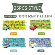 Electric Rail Car Puzzle Set