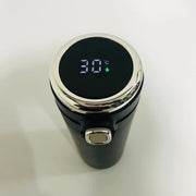 Coffee Mug with Engraving 300 ml - Stainless Steel Drinking Bottle - Leak-Proof - with LED Temperature Display
