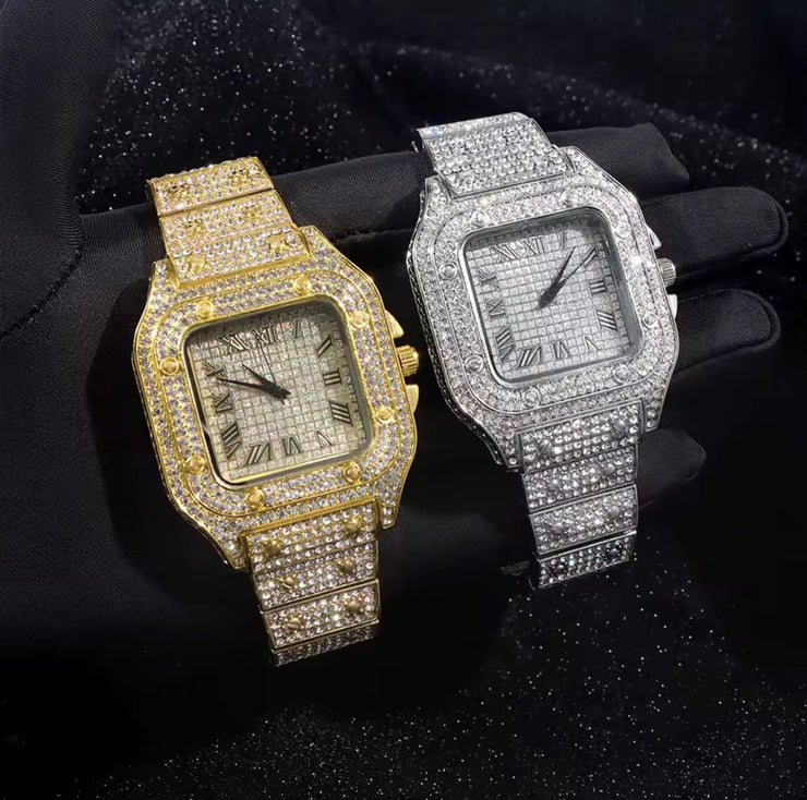 Luxury Diamond Watch (Golden)