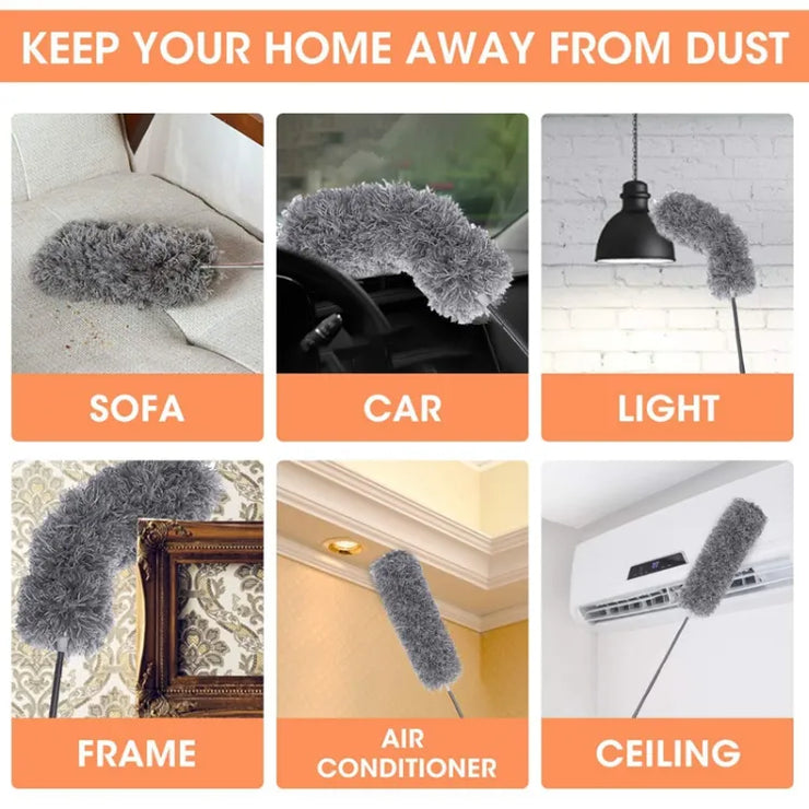 Microfiber Dusters for Cleaning with Telescoping Extension Pole