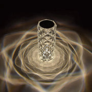 Wireless White Rose Ice Diamond Crystal 3D Lamp