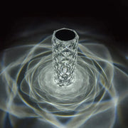 Wireless White Rose Ice Diamond Crystal 3D Lamp
